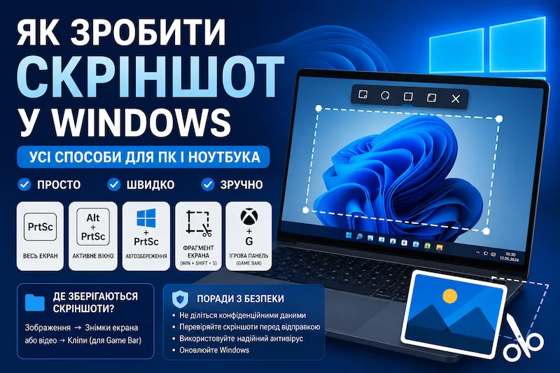 як зробити знімок екрана на ПК Windows