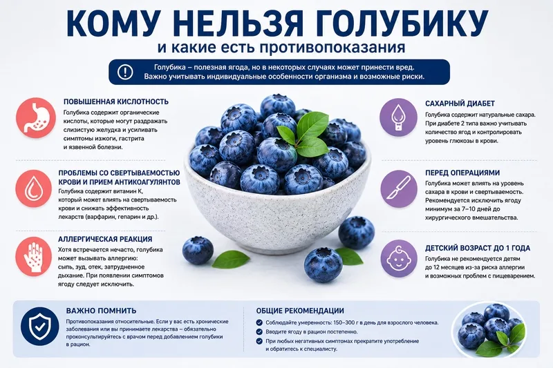 Кому нельзя голубику и какие есть противопоказания