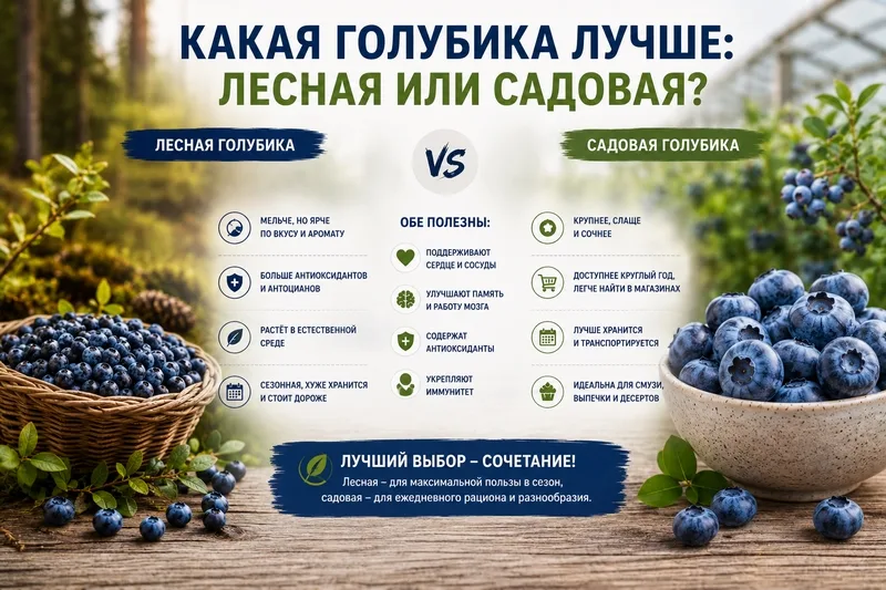 Какая голубика лучше: лесная или садовая