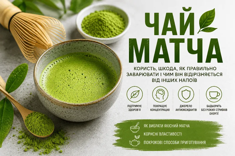 Що таке чай матча: користь для організму, як вибрати та правильно приготувати