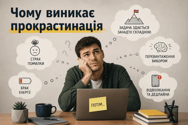 Чому виникає прокрастинація?