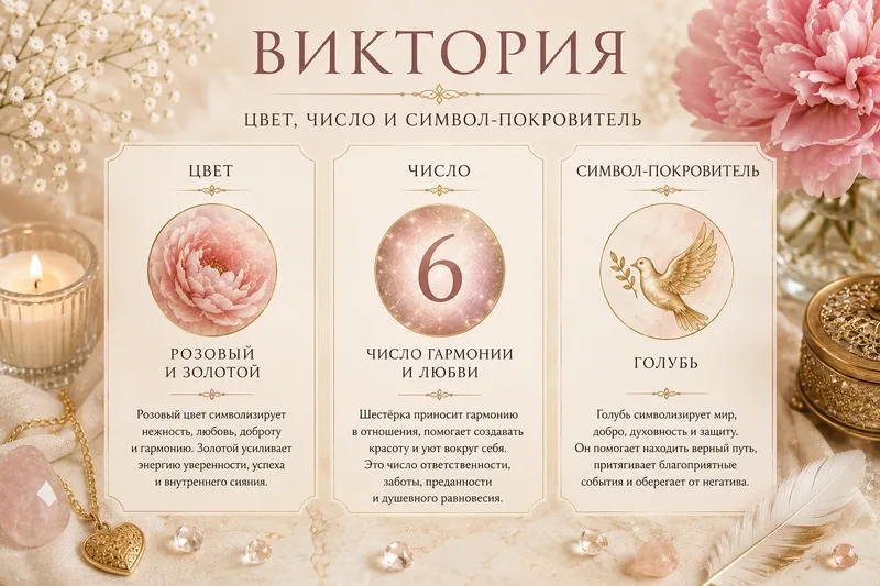 Цвет, число и символ-покровитель Виктории