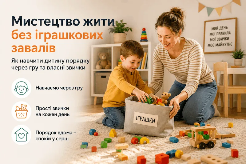 як навчити дитину порядку через гру та власні звички